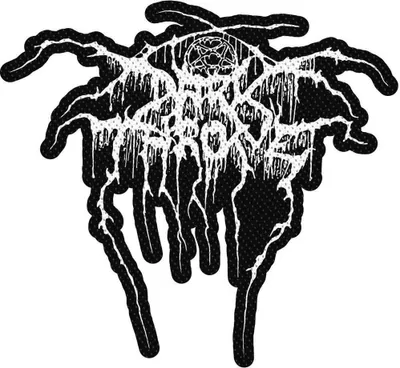 Produktbild von Darkthrone - Ausschnitt - Patch, gewebter Stoff Logo RO2907 (Einheitsgröße) (Schwarz/Weiß)