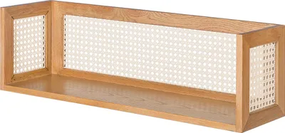 Produktbild von home24 Wandregal - Wiener Geflecht / Echtholzfurnier
