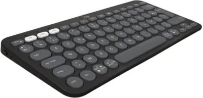 Zdjęcie produktu dla Klawiatura bezprzewodowa Logitech Pebble Keys 2 K380s, Easy-Switch, Grafitowa, Recyklingowany plastik