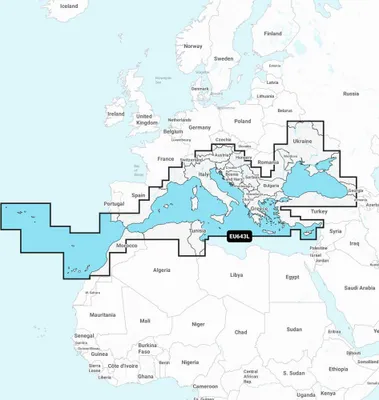 Immagine prodotto di Carte nautiche Garmin Navionics+™ per il Mediterraneo e il Mar Nero Bianco Bianco Taglia unica
