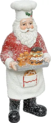Produktbild von Nikolausfigur mit Tablett und Plätzchen, 28 cm