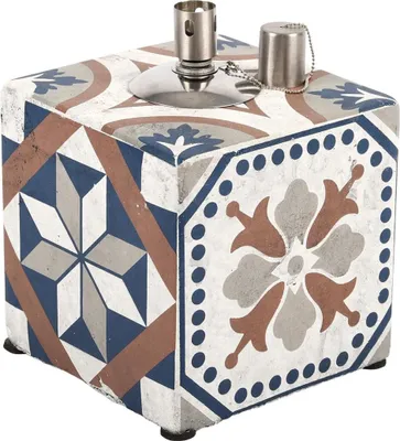 Produktbild von Esschert Design AC183 Portugiesische Öllampe, Orange, Blau, Grau
