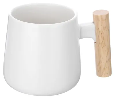 Immagine prodotto di Tazza da caffè in Vetroceramica con manico in legno - 300 ml