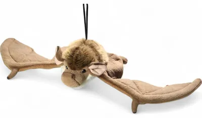 Produktbild von Carl Dick Fledermaus mit Anhänger, ca. 19cm lang, 40cm Spannweite 3374001 Kuscheltier, Plüschtier, Stofftier