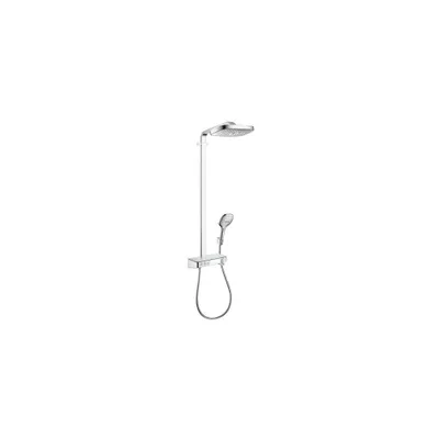 Produktbild von Hansgrohe Showerpipe Raindance Select Chrom mit Kopfbrause Raindance E Air 3jet 300mm