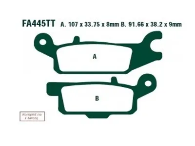 Produktbild von EBC Brakes FA445R Bremsbeläge Satz Bremsklötze