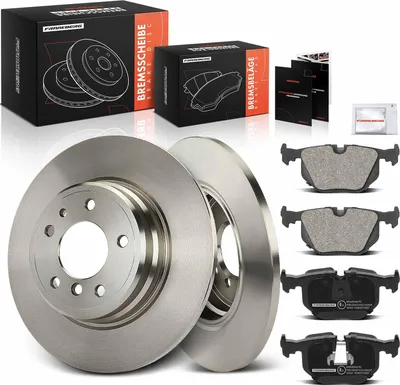 Image de Frankberg 2x disques de frein 4x plaquettes de frein essieu arrière pour BMW Série 7 E38 2.5L 2.8L 2.9L 3.0L 3.5L 4.0L 4.4L 1994-2001
