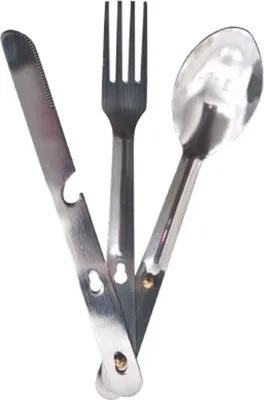 Immagine prodotto di Set di posate da campeggio Trespass Chomp TP494 (Taglia unica) (Argento)
