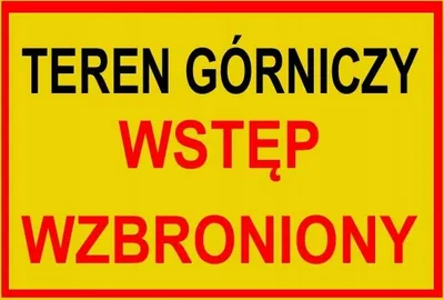 Obrázok produktu pre POVOLENÝ VSTUP DO ŤAŽEBNEJ OBLASTI - výstražná značka 350X250 PVC