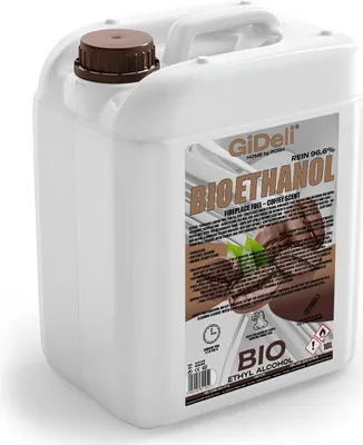 Produktbild von Bioethanol Kaffeeduft 96,6% 10L für Kamin Universal Rauchfrei und Rußfrei GiDeli