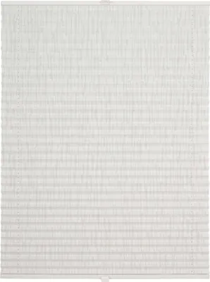 Produktbild von Plissee auf Maß Motive für Fenster zum Anschrauben in Glasleiste Farbe: Weiß Motiv Line, Größe: B): 51-60 cm, H): 40-100 cm