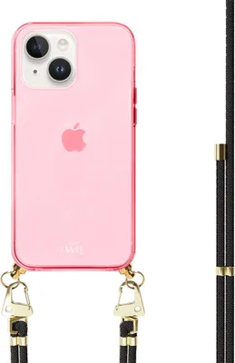 Produktbild von Black & Gold Cord Hülle Pink  - Kompatibel mit iPhone 13