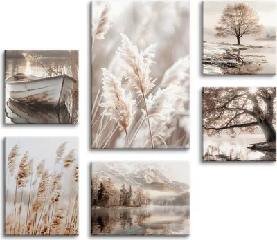 Obrázek produktu pro Boho Plátno Obrázky Ložnice Krajina Nástěnná dekorace 100x140