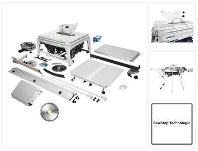 Produktbild von Festool TKS 80 EBS Set Tischkreissäge 2200 Watt 254 mm ( 575828 ) + Universal Kreissägeblatt W40 ( 575975 ) + 1x KT-TKS 80 Patrone ( 575851 )