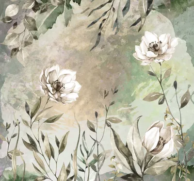 Produktbild von Sanders & Sanders Fototapete Blumen Grün und Rosa 300 x 280 cm