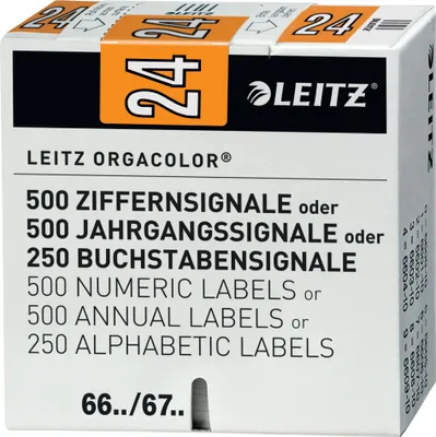 Produktbild von Jahrgangssignal Orgacolor 2024 67541045 orange 500 Stück Packung mit 10 Stück