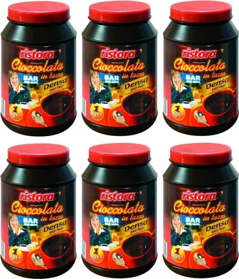 Produktbild von 6x Ristora Cioccolata in Tazza Schokolade in der Tasse Zubereitung für Dicke Schokolade Glutenfrei 1Kg