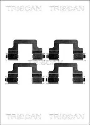 Produktbild von TRISCAN 8105 291606 Zubehörsatz Scheibenbremsbelag Hinten für VW Golf V Schrägheck (1K1) GOLF VI (5K1) Passat Variant (3C5) Passat Variant (365) Eos