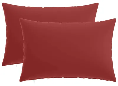 Zdjęcie produktu dla Pokrowce na poduszki vidaXL, 2 szt., HEERLEN, kolor: bordo, 40 x 60 cm, poliester