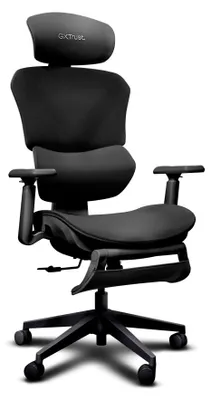 Image de Trust GXT 725 Rivara, chaise de gaming pour PC, capacité de 150 kg, siège rembourré, dossier en mesh, 155 cm, 200 cm