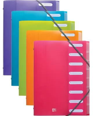 Produktbild von Elba 400010367, A4, Polypropylen (PP), Blau, Grün, Orange, Pink, Violett, Porträt, 8 Taschen, Blech