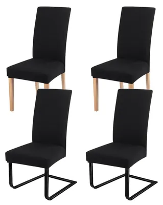 Produktbild von Stuhlhussen 4er Set für Schwingstühle, Stretch, abnehmbar, waschbar, Schwarz