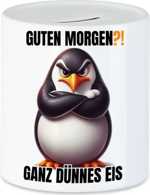 Produktbild von Guten Morgen Ganz dünnes Eis Spardose Bürohumor Verschlafen Ironie Arbeit