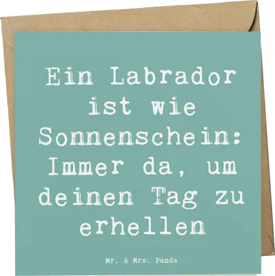 Produktbild von Mr. & Mrs. Panda Grußkarte Spruch Labrador Sonnenschein - Meeresbrise - Geschenk, Lächeln, Hunderassen Pflege, faltkarte, Begleiter, Klappkarte, kinderfreundlich, Hund