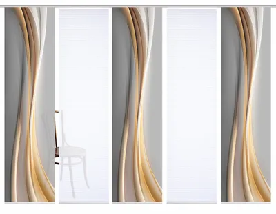 Produktbild von 84070 ELANIA Schiebegardine aus recyceltem Polyester, halbtransparent