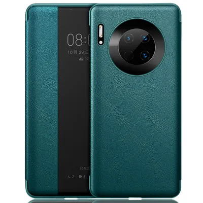Obrázek produktu pro Huawei Mate 30 Pouzdro, Slim Business Smart View Inteligentní Wake up/Sleep Flip Kožený Kryt Ochranný Obal pro Huawei Mate 30 zelené