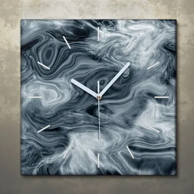 Produktbild von Wohnzimmer Leinwand Uhr Geräuschlos Küche 30x30 Farbig, Mosaik, Abstrakt, weiße Zeiger