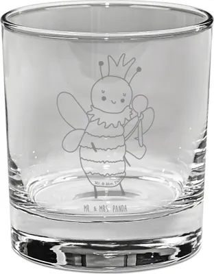 Produktbild von Mr. & Mrs. Panda Tumbler Biene König - Transparent - Geschenk, Glas, Longdrinkglas, Gin, Hummel, für