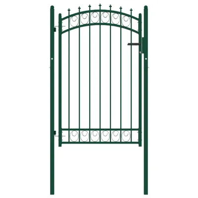 Immagine prodotto di vidaXL Cancello di recinzione con punte in acciaio 100x150 cm Verde