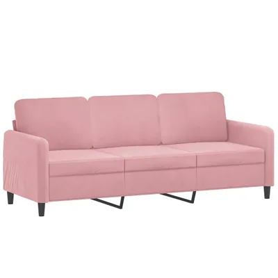 Produktbild von vidaXL 3-Sitzer-Sofa Rosa 180 cm Samt