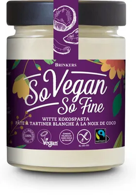 Zdjęcie produktu dla So Vegan So Fine White Coconut Paste 270 g - Wegańska, kremowa pasta kokosowa