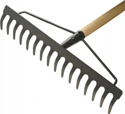 Produktbild von Gartenrechen 16 Zähne FEINZ Verstärkt Robust Und Langlebig Ideal Für Gartenarbeit Grün