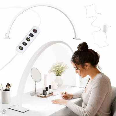 Obrázek produktu pro Kosmetická LED lampa bez stínů stolní na manikúru nehtů oblouk bílá