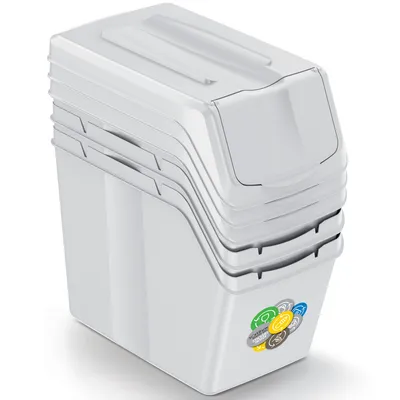Obrázek produktu pro nabbi Odpadkový koš na tříděný odpad (3 ks) ISWB20S3 20 l - popelavá
