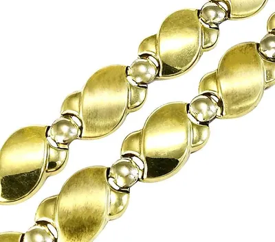 Produktbild von Goldkette 14 Karat Gelb- & Weißgold, 50 cm, 8,3 mm breit, 15,15 g, modernes Design