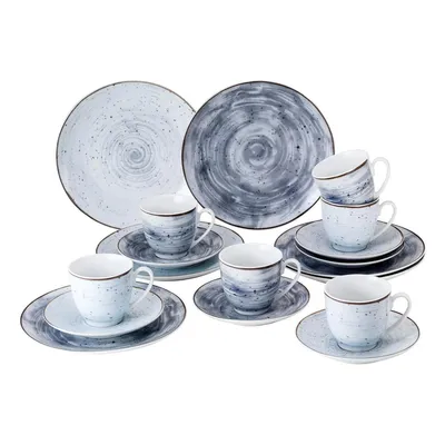 Produktbild von vanWell Porzellanservice Pur 18 tlg blau