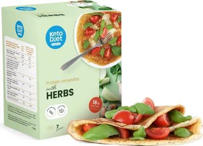 Produktbild von Eiweiß-Omelett mit Kräutern, mit hohem Protein- und Ballaststoffgehalt (7 Portionen)