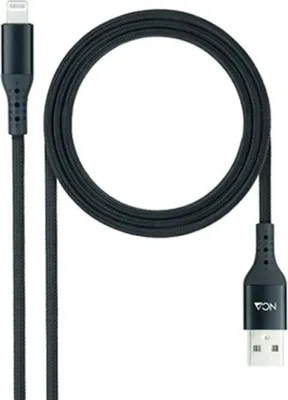 Produktbild von Nanocable 10.10.0401-COBK, 1 m, Lightning, USB A, Männlich, Männlich, Schwarz