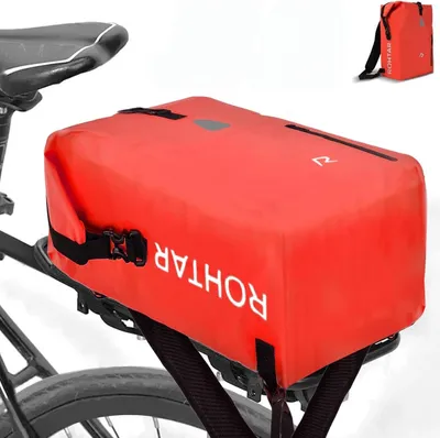 Produktbild von Fahrradgepäckträgertasche Wasserdicht Reflektierend 18L Rot