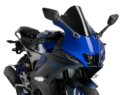 Produktbild von Windschild Puig Z-Racing-Scheibe 368 x 305 mm mit ABE für Yamaha YZF-R125 Bj. 2023 - 2026
