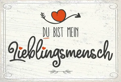 Produktbild von vianmo Holzschild 12x18 cm Du bist mein Lieblingsmensch Herz