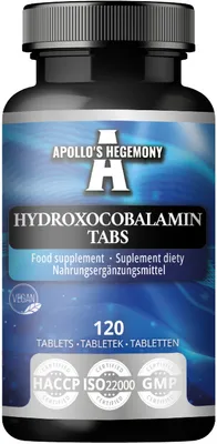 Produktbild von Hydroxocobalamin 100 µg Portion - 120 Vegane Tabletten - 480 Portionen