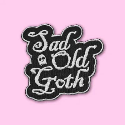Productafbeelding van Sad Old Goth - Geborduurde patch, 7 x 6,3 cm