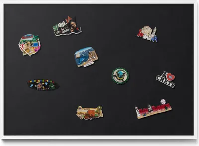 Produktbild von Magnetboard 100x70 cm – Weißer Rahmen – Farbe Schwarz – Weißwandtafel, Magnetische Tafel – Büro, Magnetpinnwand