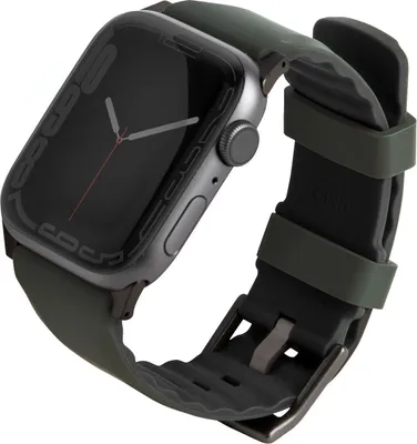 Immagine prodotto di Uniq Pasek Linus Apple Watch Series1/2/3/4/5/6/7/8/9/Se2/Ultra/Ultra 2 42/44/45/49Mm Airosoft Silicone Zielony/Verde Muschio