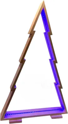 Produktbild von Weihnachtsbaum aus Holz mit RGB-LED-Beleuchtung